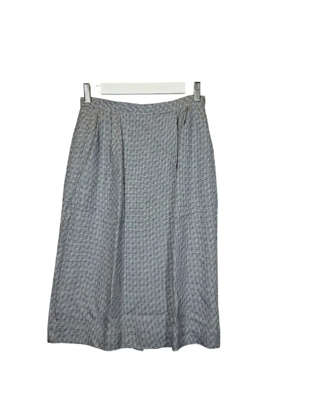 Bankers Club skirt suit Womens 8 black white tweed jacket midi skirt career